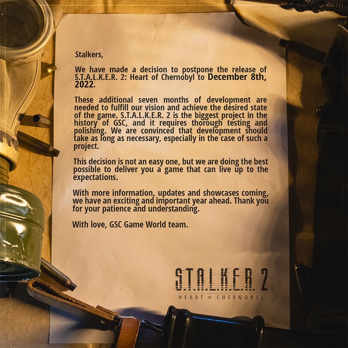 Stalker 2 release delayed